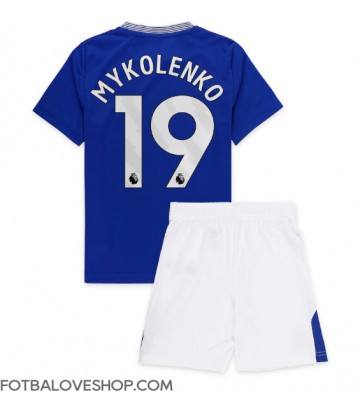 Everton Vitaliy Mykolenko #19 Dětské Domácí Dres 2024-25 Krátký Rukáv (+ trenýrky)